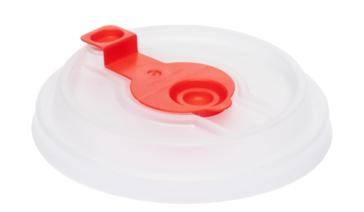 Крышка для стакана бумажного 90 мм ПРОЗРАЧНАЯКРАСНАЯ (с откидной заглушкой, тип В) ВЗЛП Крышка для стакана бумажного 90 мм ПРОЗРАЧНАЯКРАСНАЯ (с откидной заглушкой, тип В) ВЗЛП