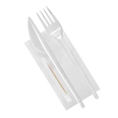 Набор-№4-(вилка+нож+зубочистка+салфетка)-белый-ПС-ВЗЛП Набор-№4-(вилка+нож+зубочистка+салфетка)-белый-ПС-ВЗЛП