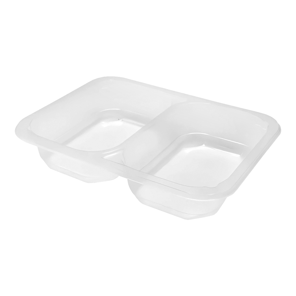 Лоток под запайку 187х137х38 2-секц (50/50) прозрачный Лоток под запайку 187х137х38 2-секц (50/50) прозрачный